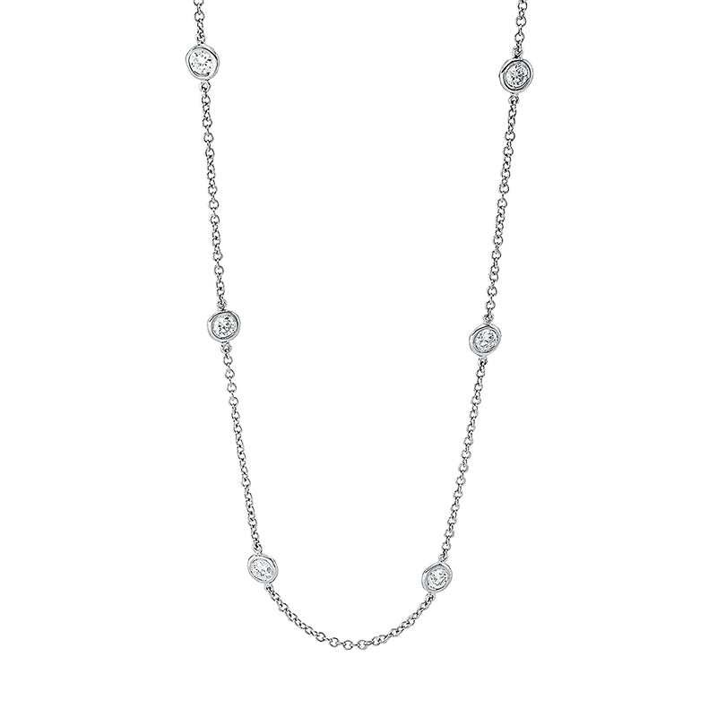 Collier 18 kt WG, 12 Brill. 1,06 ct, TW-si