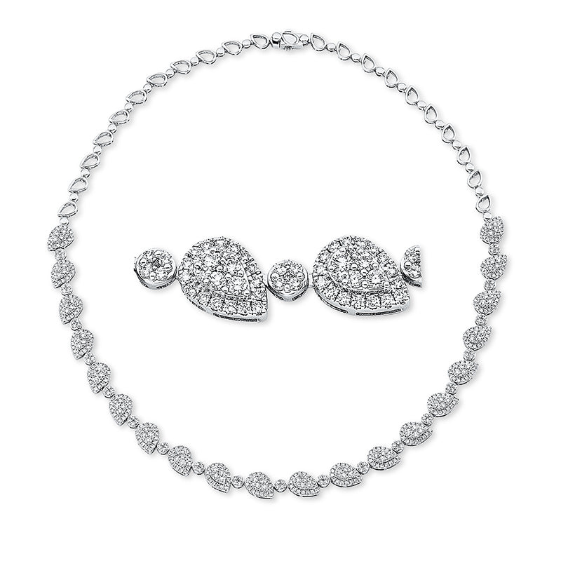 Collier 18 kt WG, 535 Brill. 4,25 ct, TW-si
