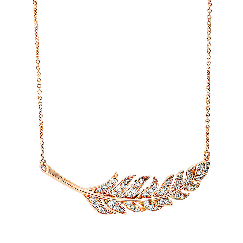 Collier 18 kt RG, 50 Brill. 0,54 ct, TW-vsi