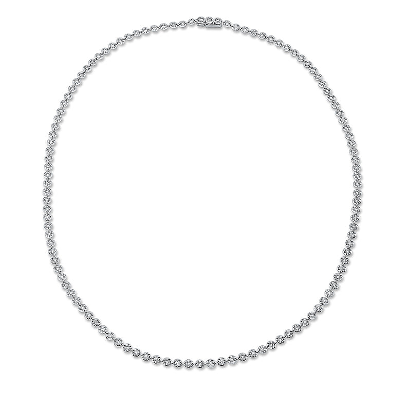 Collier 18 kt WG, 114 Brill. 3,44 ct, TW-si