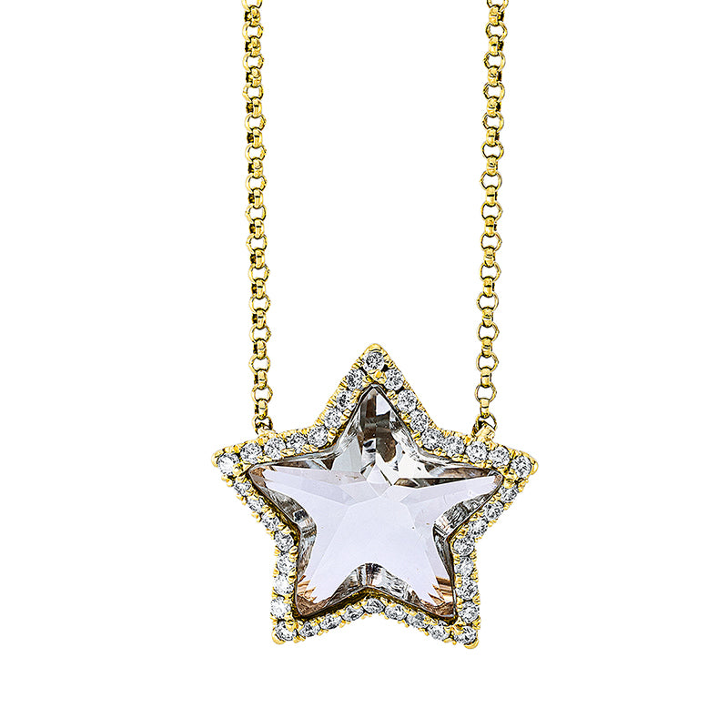 Collier 18 kt GG, mit ZÖ 40 cm, 40 Brill. 0,23 ct, TW-si, 1 Amethyst 2,20 ct grün