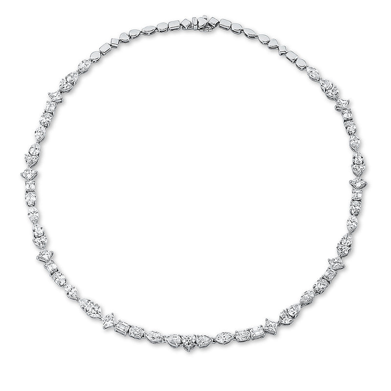 Collier 18 kt WG, 53 Diam.16,38 ct, F-vsi