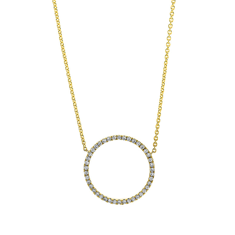 Collier 18 kt GG, mit ZÖ 41 cm + 43 cm, 42 Brill. 0,22 ct, W-pi
