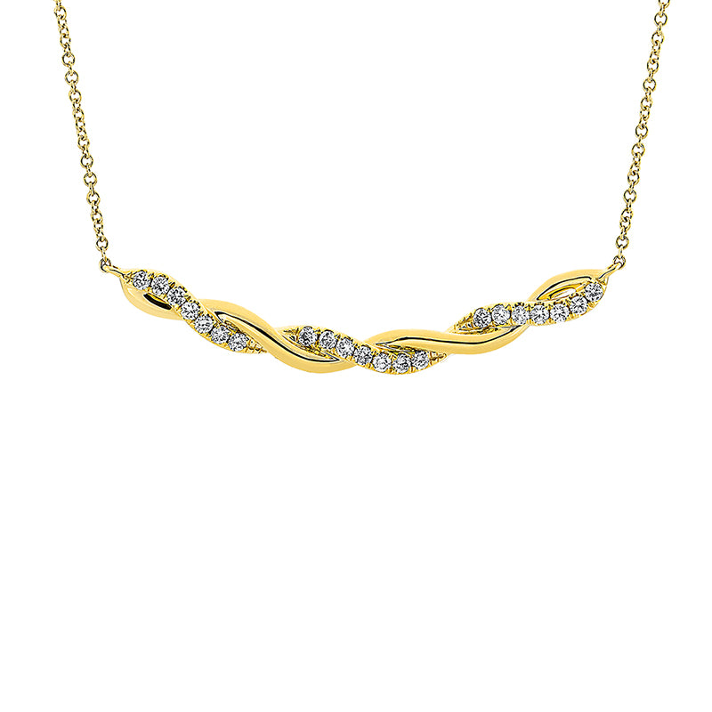 Collier 18 kt GG, 21 Brill. 0,33 ct, TW-si