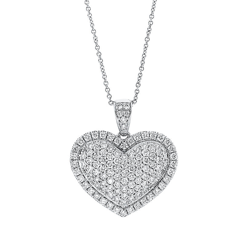 Collier 18 kt WG, mit Öse, 117 Brill. 2,05 ct, TW-si
