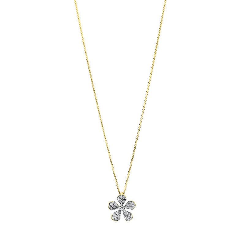 Collier 18 kt GG, 41 Brill. 0,20 ct, F-si