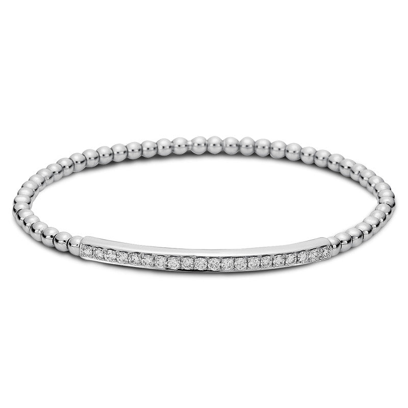 Armband 18 kt WG, 20 Brill. 0,60 ct, TW-vsi/si ca.16,5 cm lang