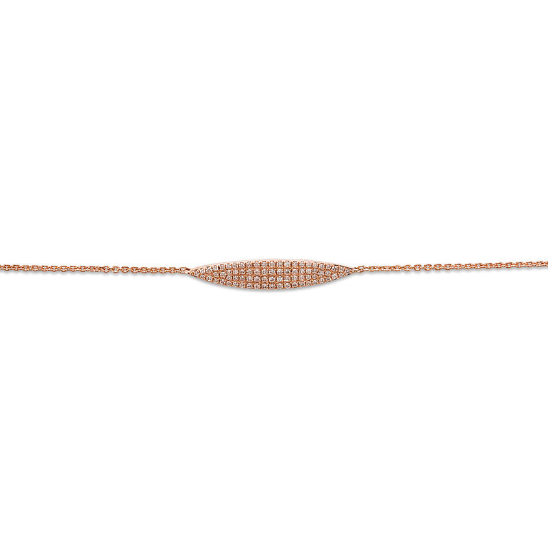 Armband 14 kt RG, 74 Brill. 0,29 ct, TW-si