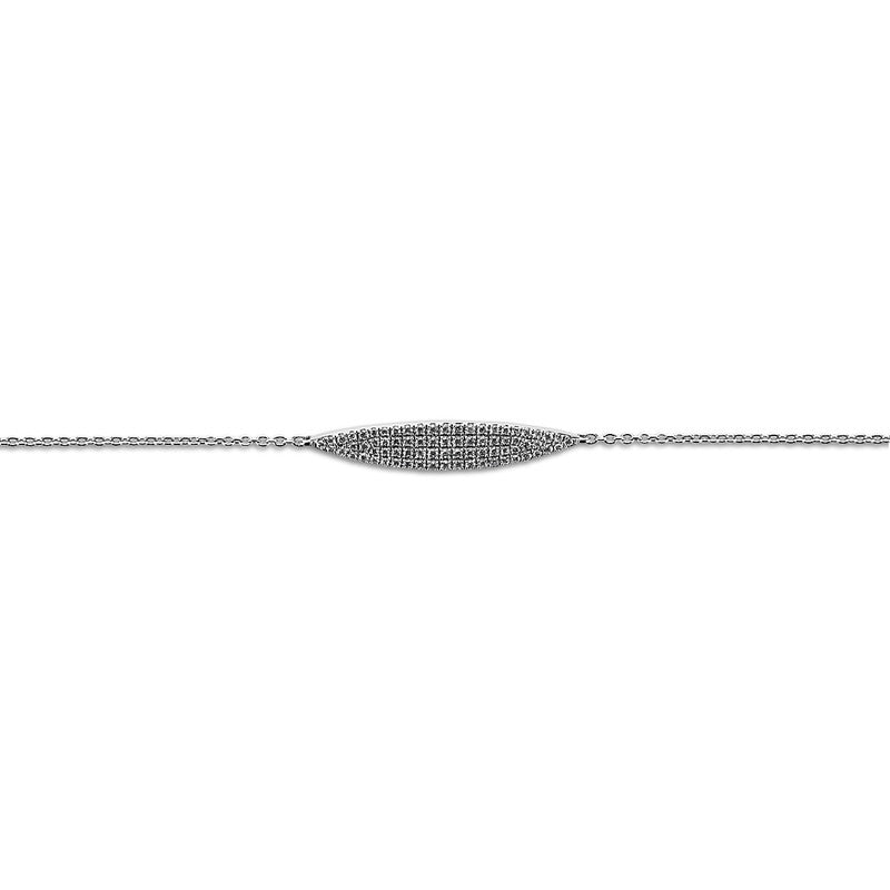 Armband 18 kt WG, 74 Brill. 0,30 ct, TW-si