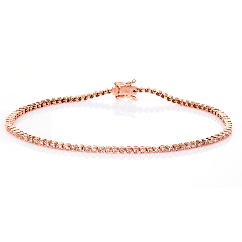 Armband 18 kt RG, 93 Brill. 0,62 ct, TW-vsi