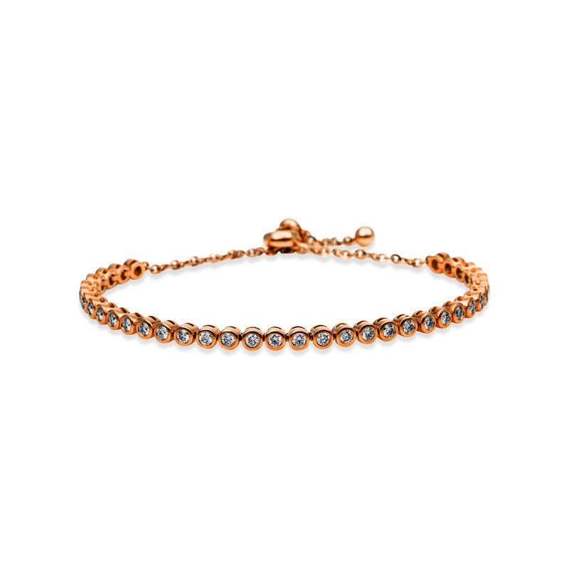 Armband 18 kt RG, 36 Brill. 1,39 ct, TW-si