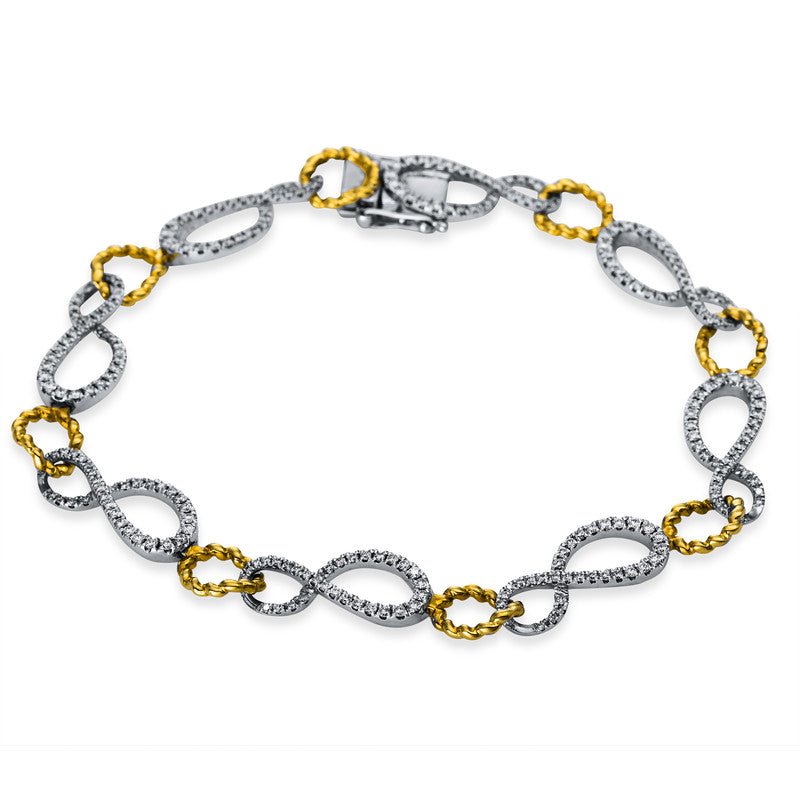 Armband 18 kt WG+GG, 264 Brill. 1,17 ct, TW-si