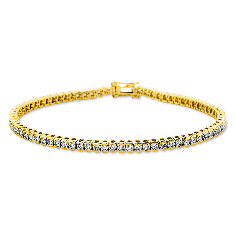 Armband 18 kt GG+WG, 76 Brill. 3,02 ct, TW-si