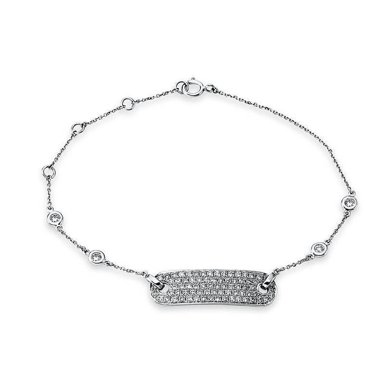 Armband 18 kt WG, 78 Brill. 0,79 ct, W-si