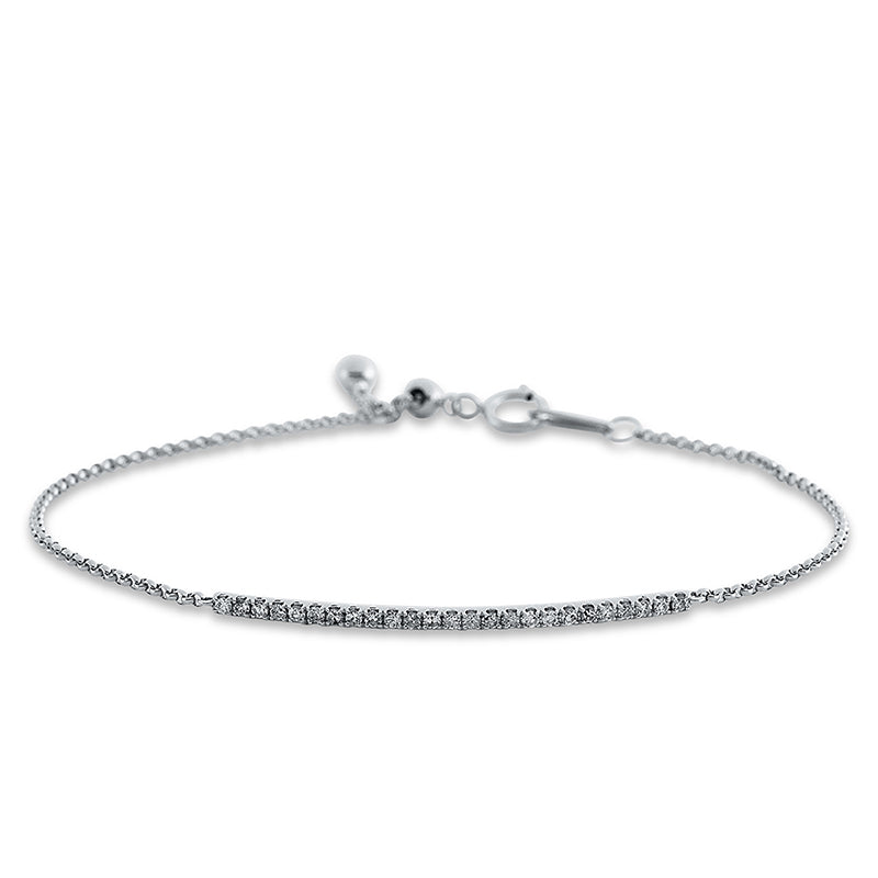 Armband 18 kt WG, 25 Dia. 0,16 ct, W-si