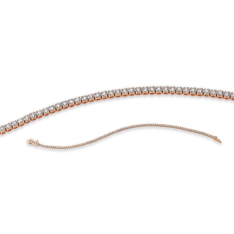 Armband 18 kt RG, 91 Brill. 2,00 ct, TW-si