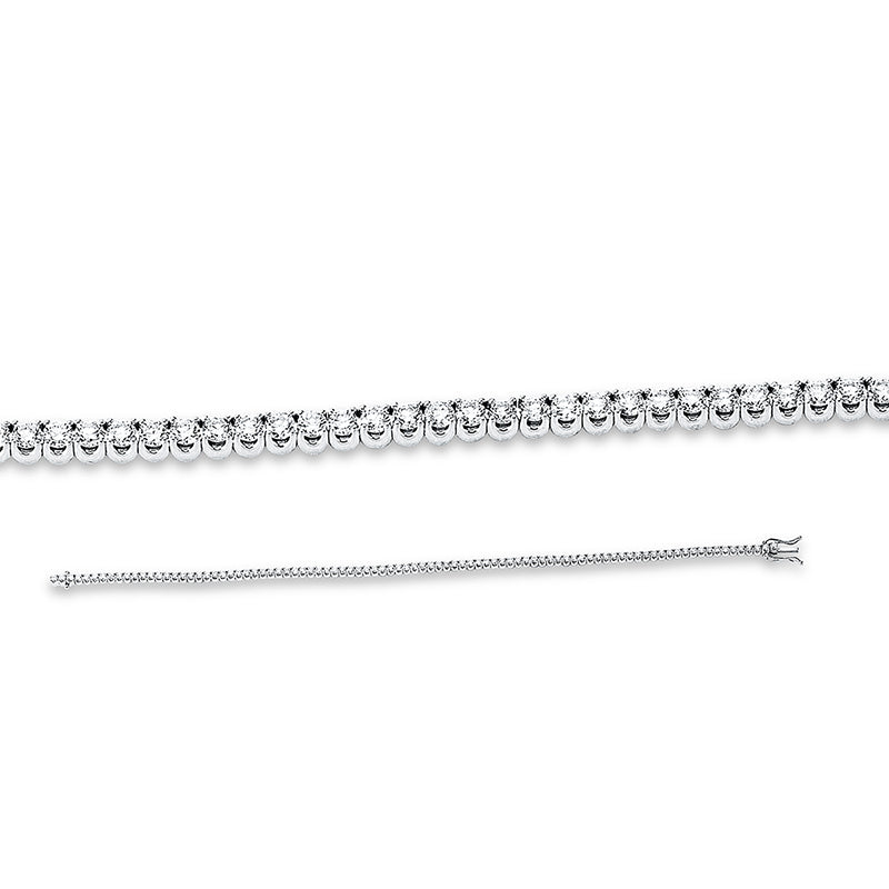 Armband 18 kt WG, 91 Brill. 2,05 ct, TW-si