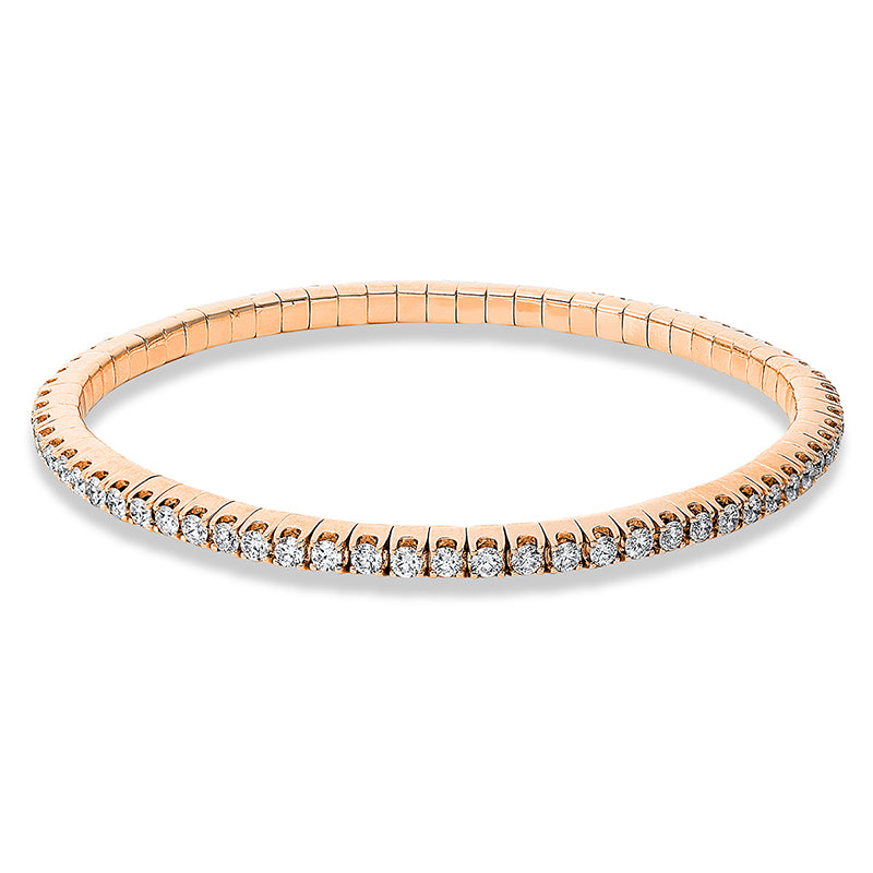 Armband 18 kt RG, Flex-Band, variabel, 69 Brill. 2,80 ct, TW-si