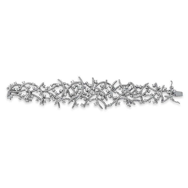 Armband 18 kt WG, 108 Brill. 7,55 ct, TW-vsi, 639 Brill. 7,30 ct, TW-vsi