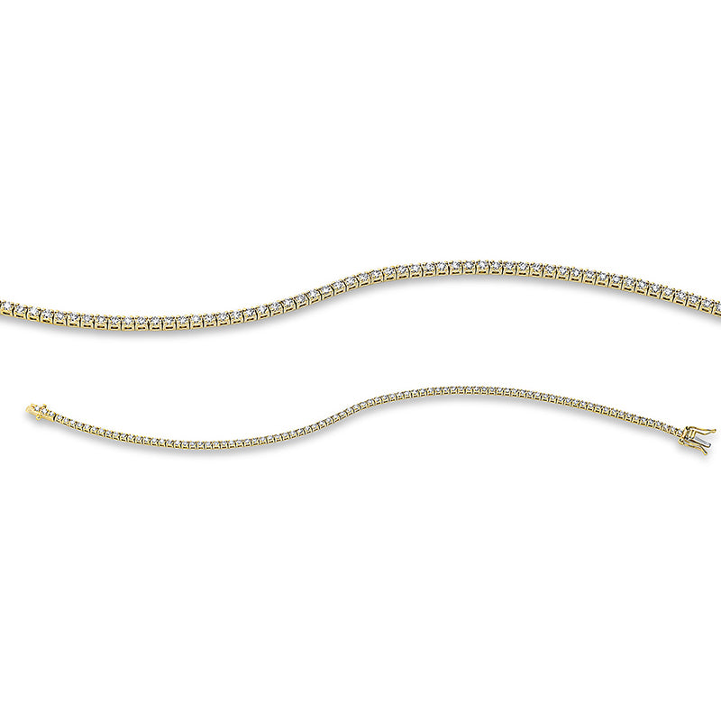 Armband 18 kt GG, 87 Brill. 1,28 ct, TW-si