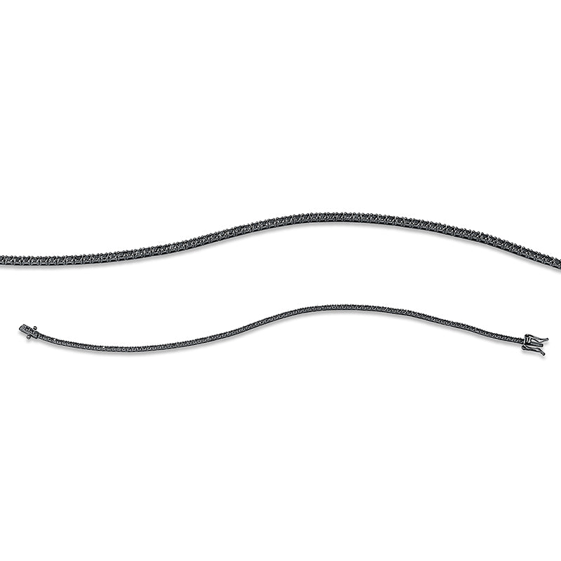 Armband 18 kt WG, Fassung schwarz rhodiniert, 102 Brill. 1,10 ct, schwarz