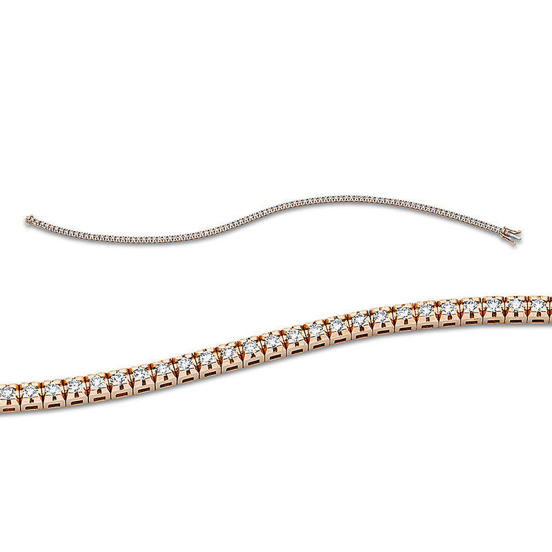 Armband 18 kt RG, 86 Brill. 0,90 ct, TW-si