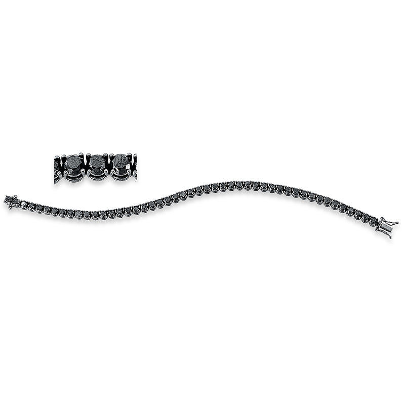 Armband 18 kt WG, schwarz rhodiniert, 47 Brill. 10,15 ct, schwarz