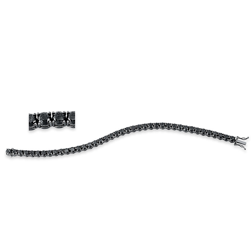 Armband 18 kt WG, schwarz rhodiniert, 40 Brill. 15,20 ct, schwarz