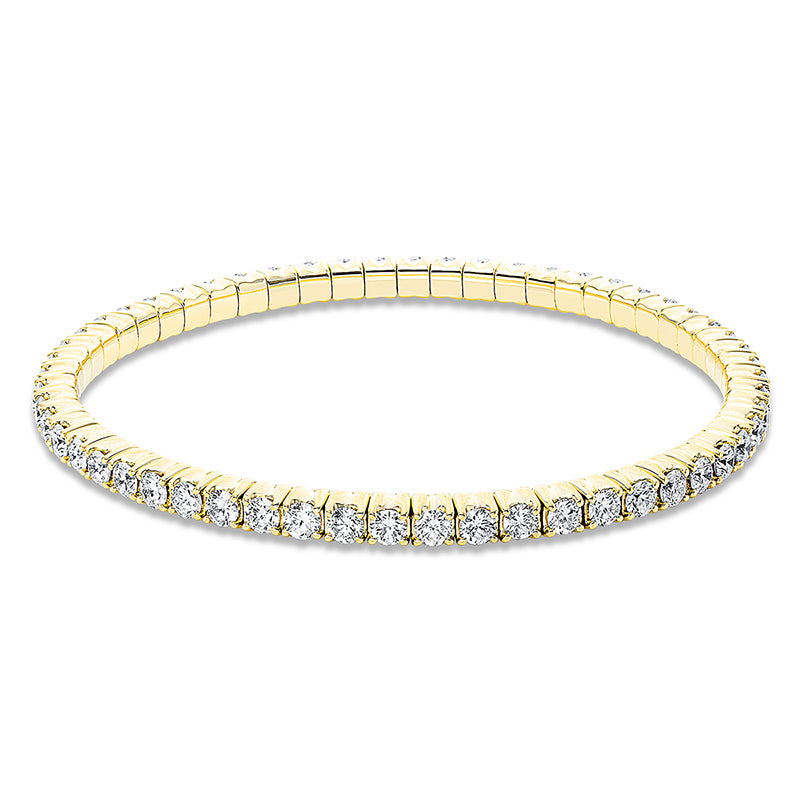 Armband 18 kt GG, Flex-Band, variabel, 56 Brill. 5,00 ct, TW-si