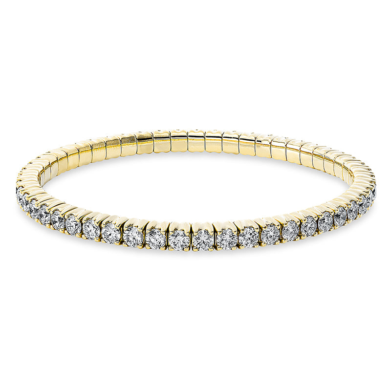 Armband 18 kt GG, Flex-Band, variabel, 51 Brill. 7,70 ct, TW-si
