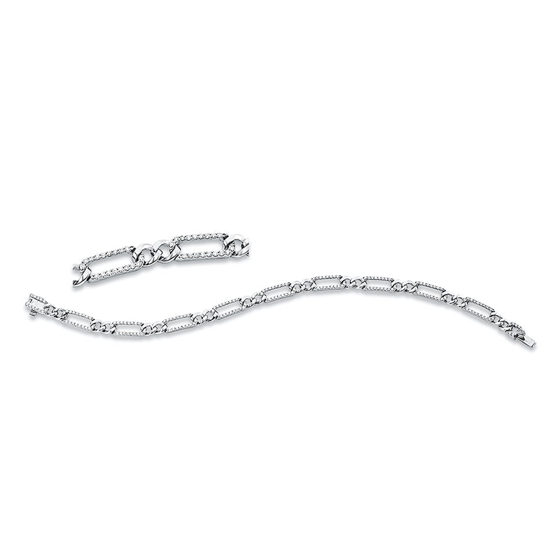 Armband 18 kt WG, 180 Brill. 1,00 ct, TW-si