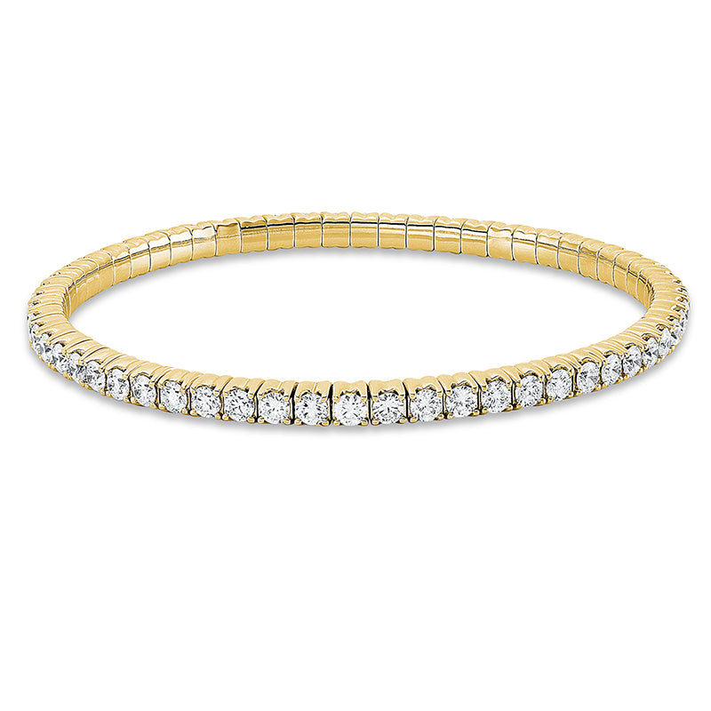 Armband 18 kt GG, Flex-Band, variabel, 59 Brill. 5,78 ct, TW-si