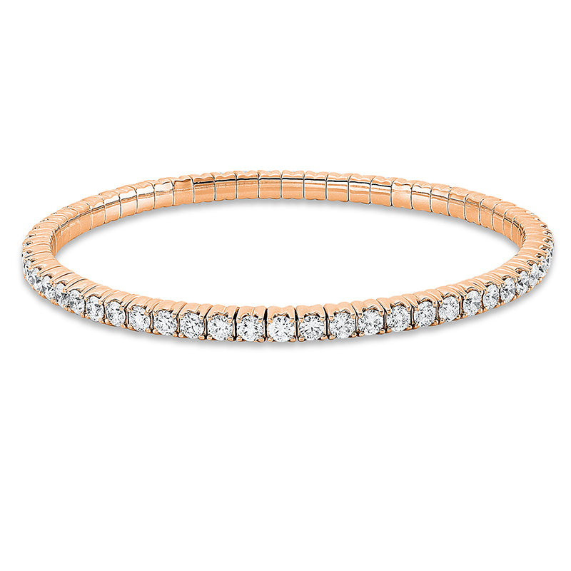 Armband 18 kt RG, Flex-Band, variabel, 58 Brill. 5,72 ct, TW-si