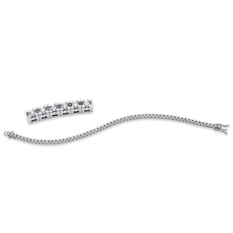 Armband 18 kt WG, 61 Brill. 2,17 ct, TW-si