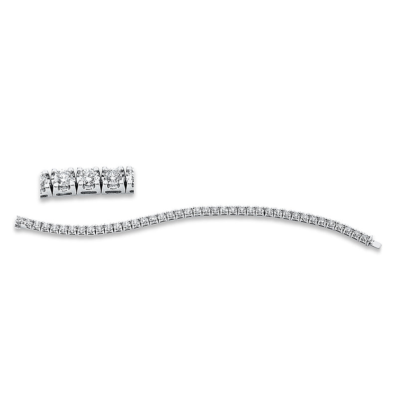 Armband 18 kt WG, 40 Brill. 6,00 ct, TTLB-si