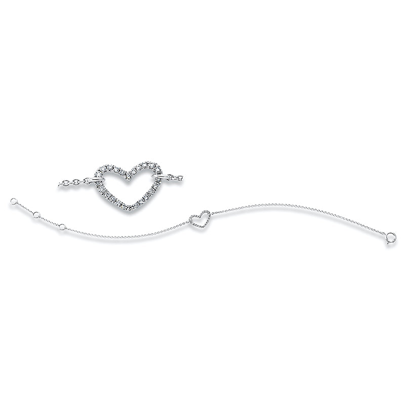 Armband 18 kt WG, 24 Brill. 0,08 ct, W-si