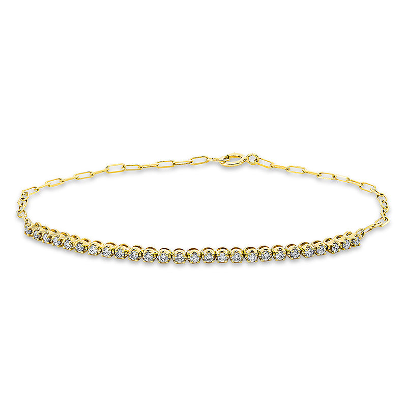 Armband 18 kt GG, 26 Brill. 0,36 ct, TW-si