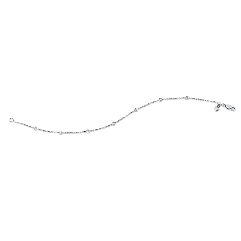 Armband 18 kt WG, 7 Brill. 0,20 ct, TW-si
