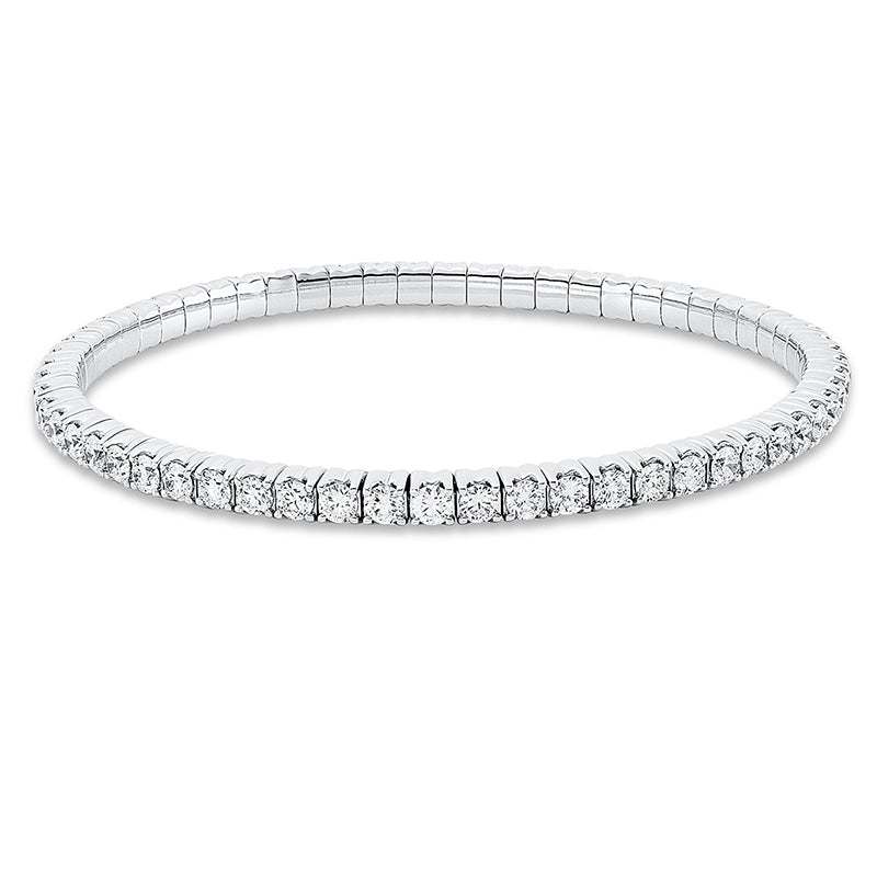 Armband 18 kt WG, Flex-Band, variabel, 60 Brill. 5,61 ct, TW-si