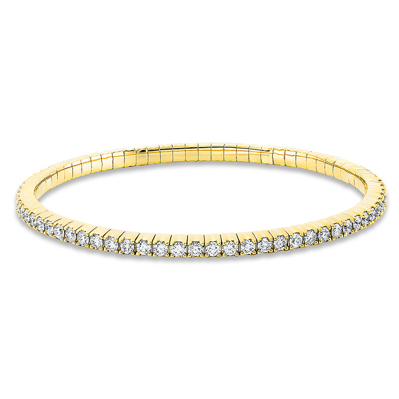 Armband 18 kt GG, Flex-Band, variabel, 72 Brill. 3,45 ct, TW-si