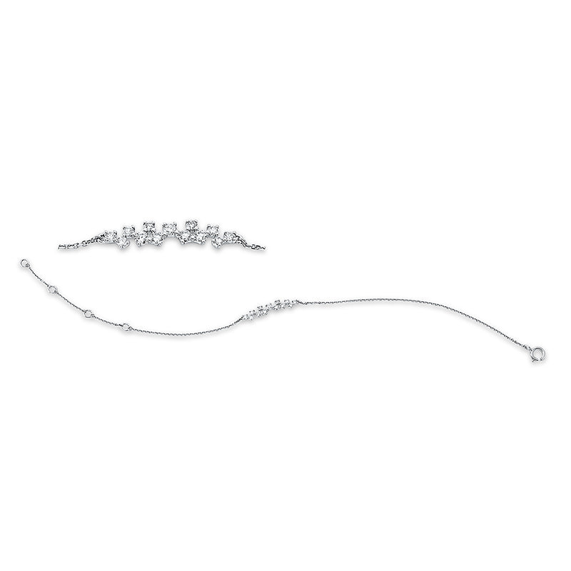 Armband 18 kt WG, 13 Brill. 0,27 ct, W-si