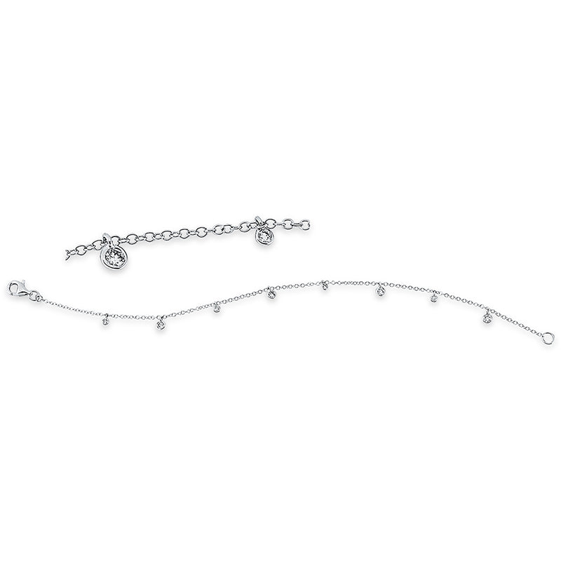 Armband 18 kt WG, 8 Brill. 0,28 ct, TW-si
