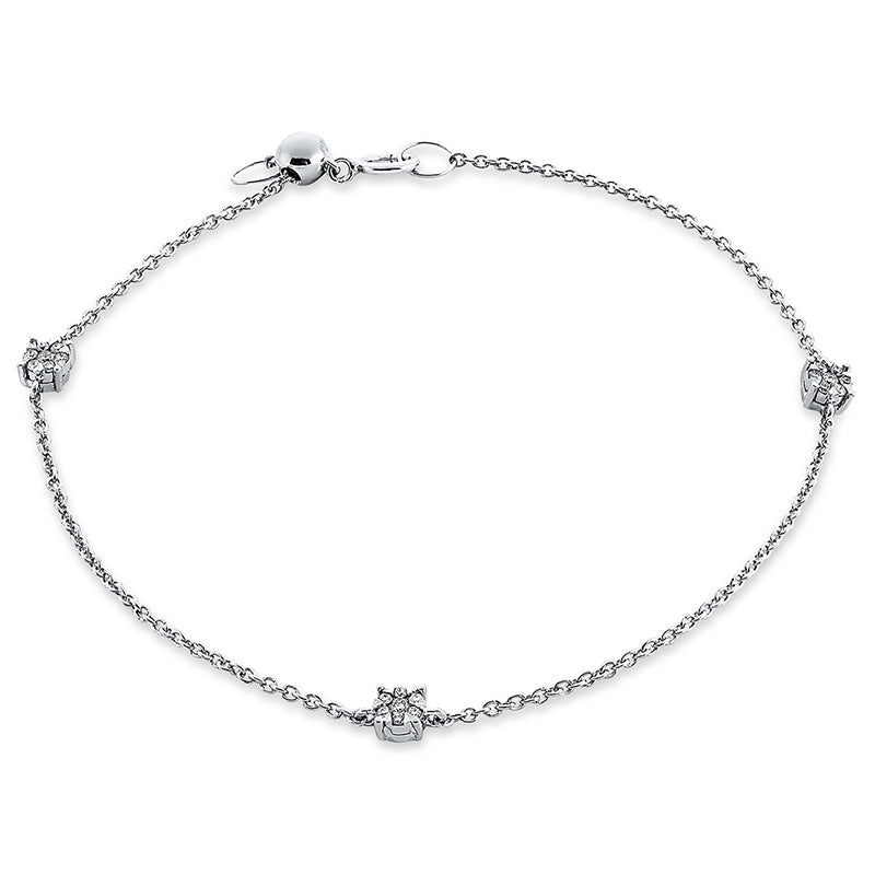 Armband 18 kt WG, 21 Brill. 0,13 ct, TW-si