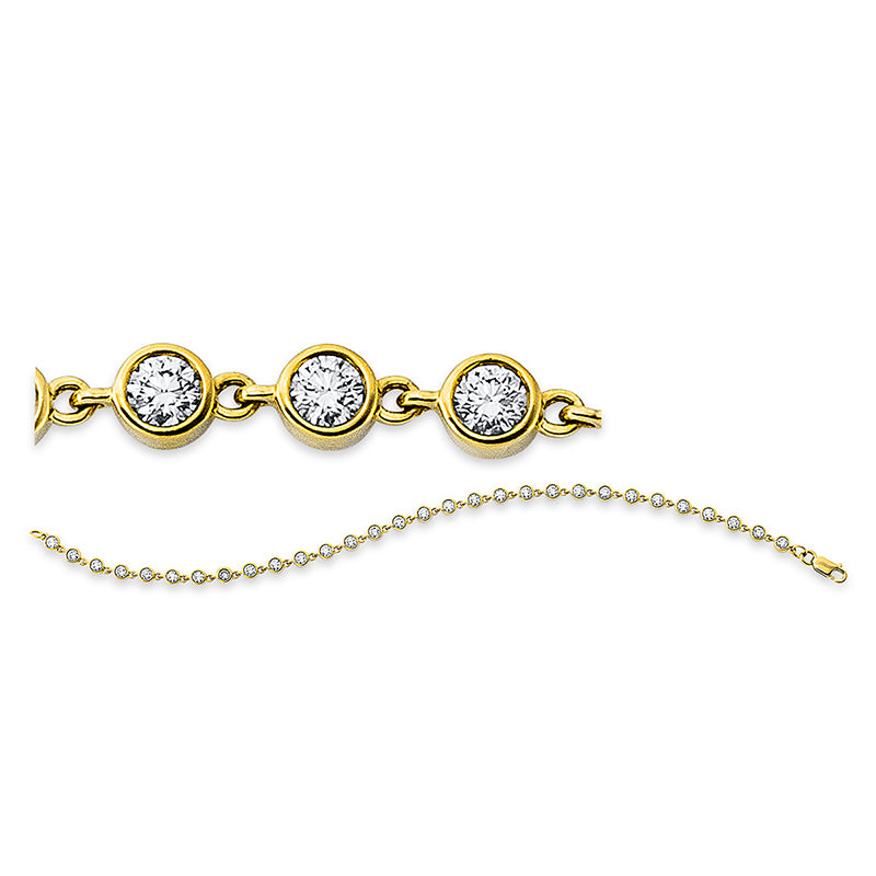 Armband 18 kt GG, 30 Brill. 1,71 ct, TW-si