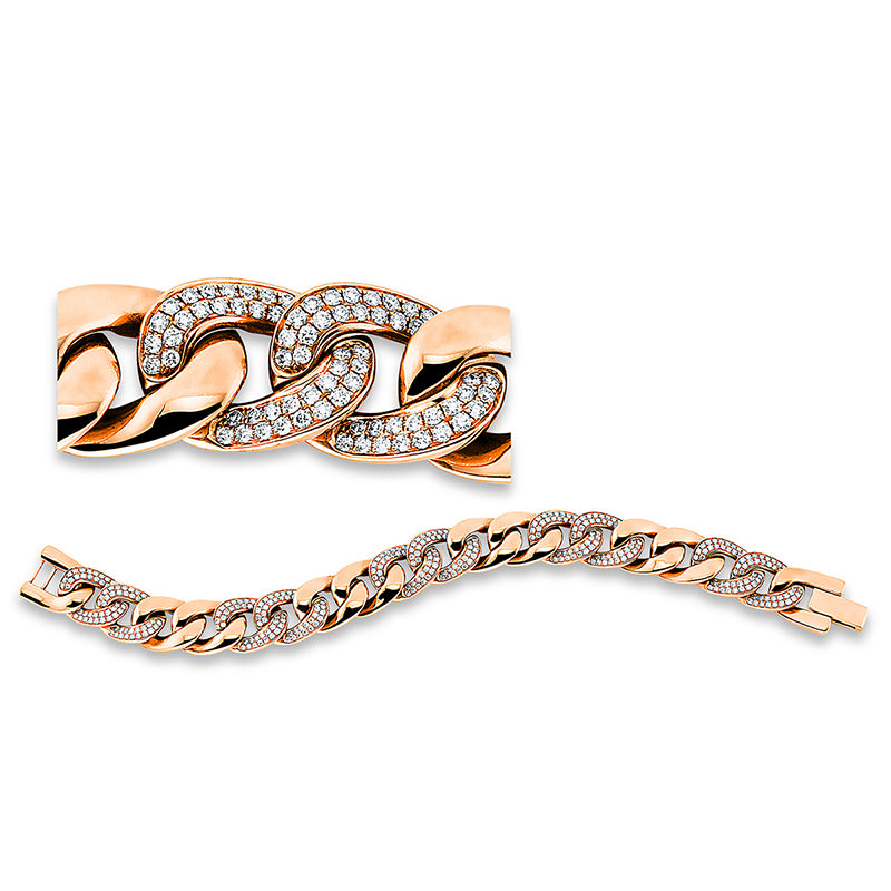 Armband 18 kt RG, 360 Brill. 4,46 ct, TW-vsi