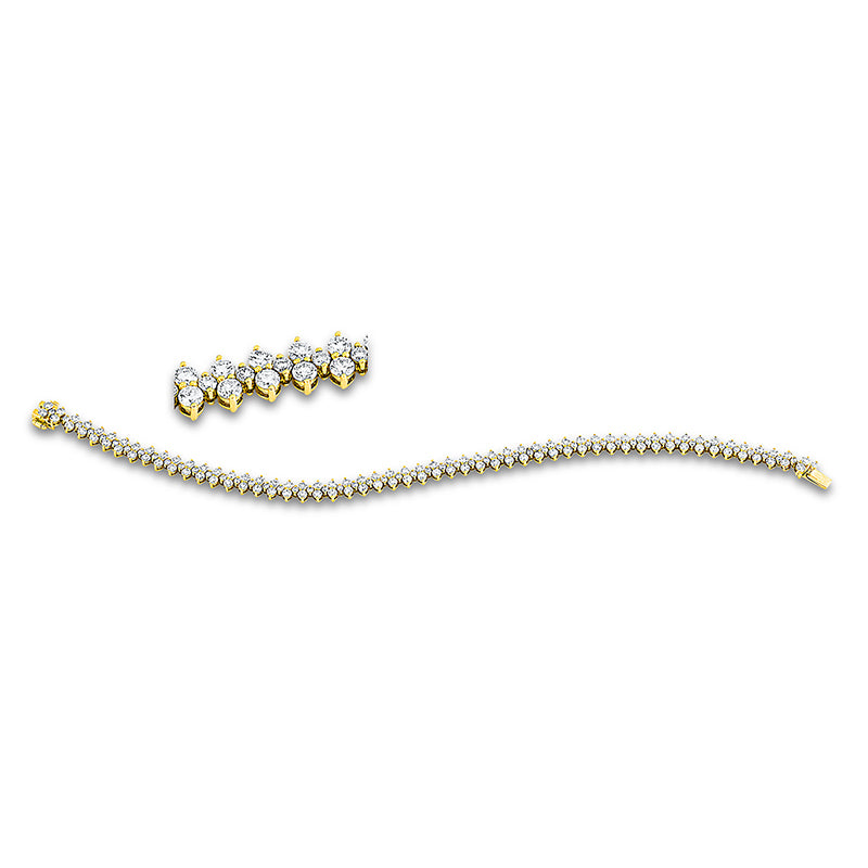 Armband 18 kt GG, 162 Brill. 4,68 ct, W-si