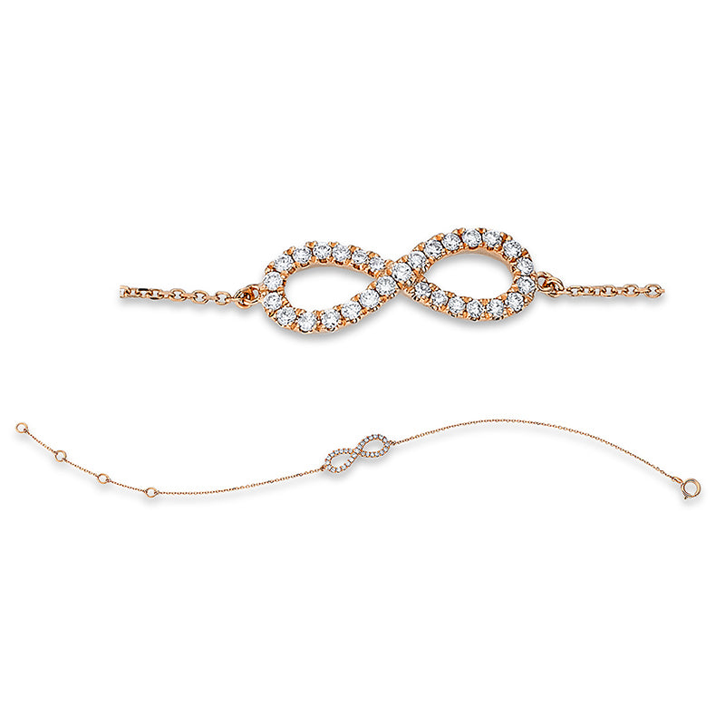 Armband 18 kt RG, 29 Brill. 0,21 ct, TW-si