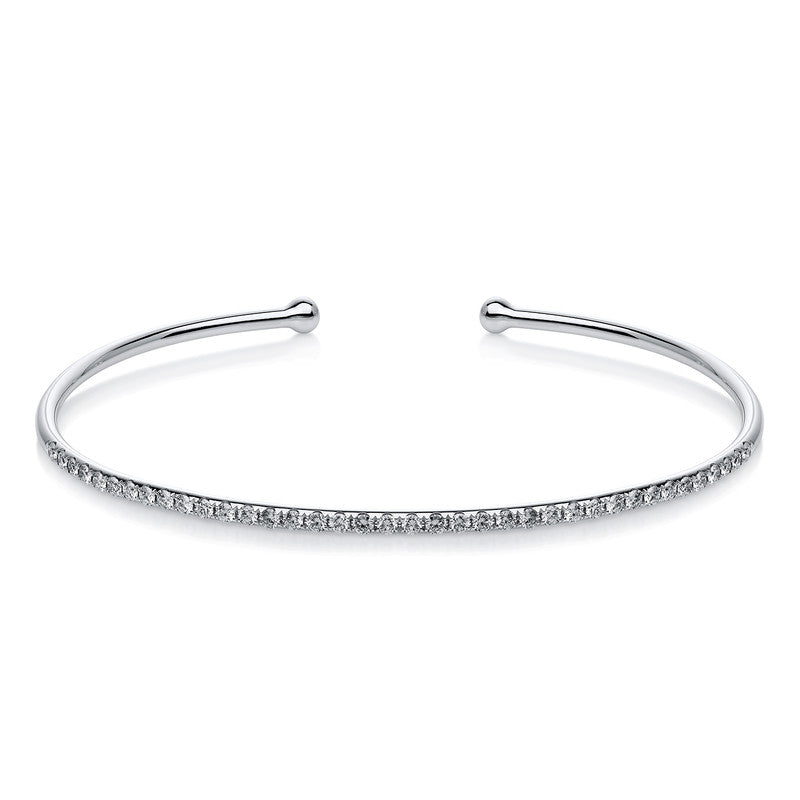 Armreif 18 kt WG, 38 Brill. 0,57 ct, TW-si