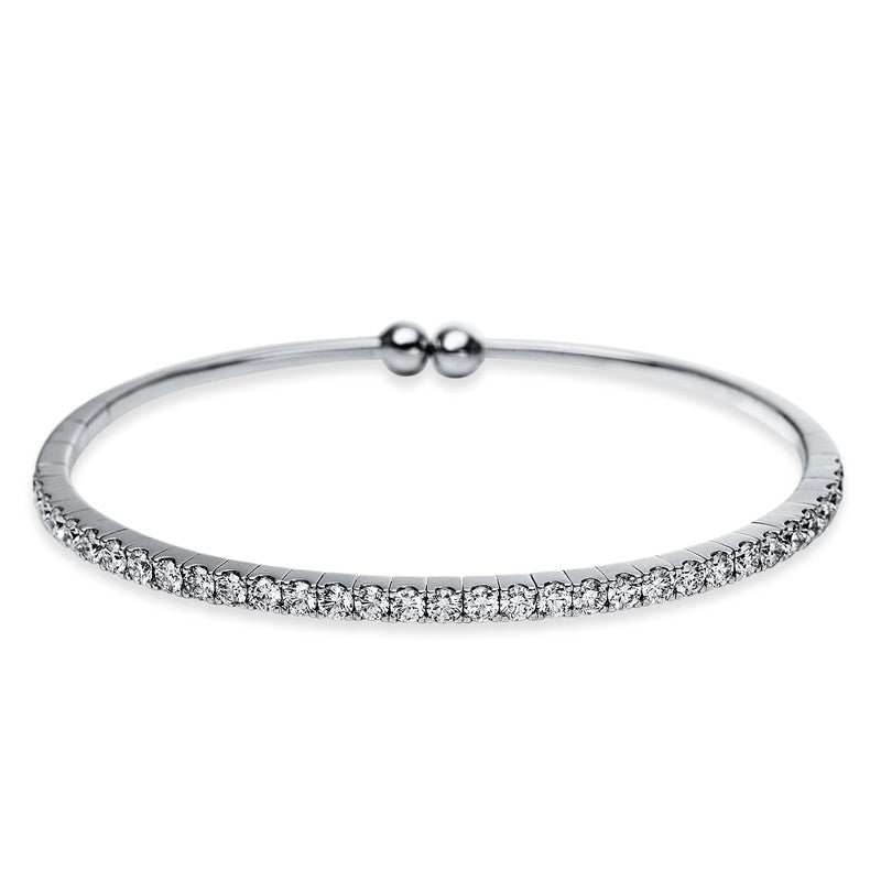 Armreif 18 kt WG, 33 Brill. 2,14 ct, TW-vsi