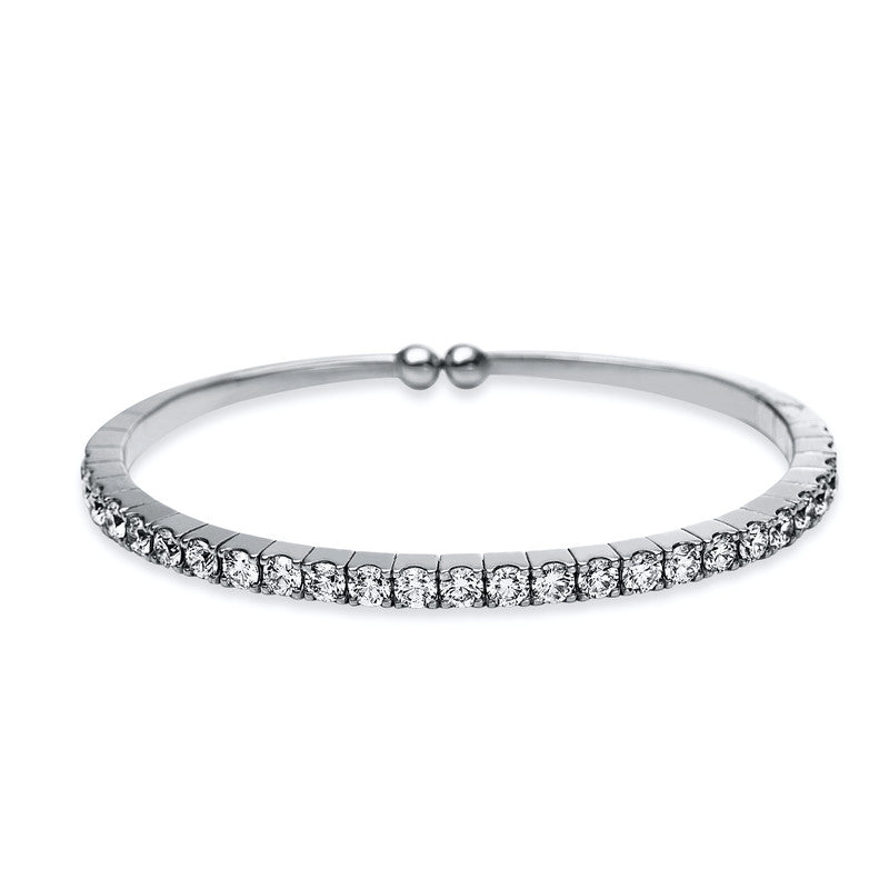 Armreif 18 kt WG, 26 Brill. 3,82 ct, TW-vsi